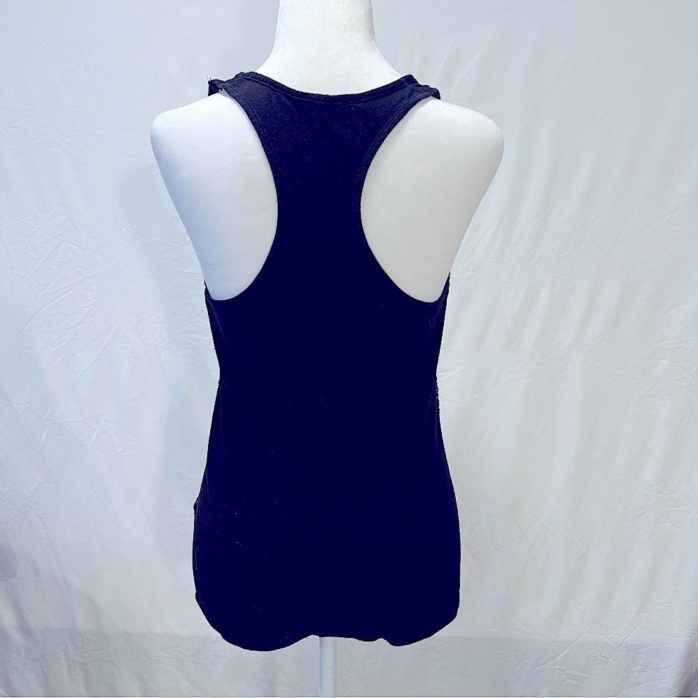Express Black Lace Neckline Sequin Tank Size Small Petite. - Picture 3 of 8